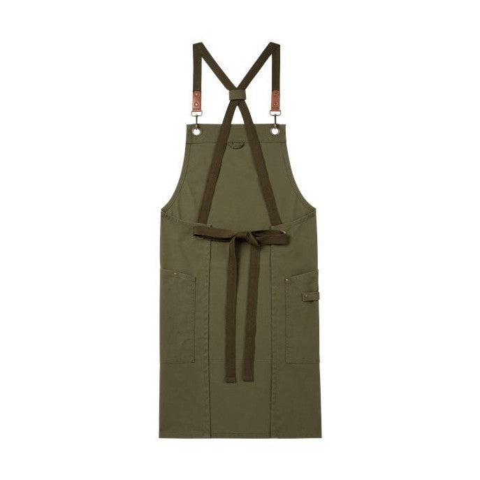 Artisan Collection by Reprime Clip & Clasp Cross-Back Bib Apron-5