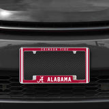 Rico Industries NCAA Alabama Crimson Tide Classic 12" x 6" Chrome License Plate Frame-1
