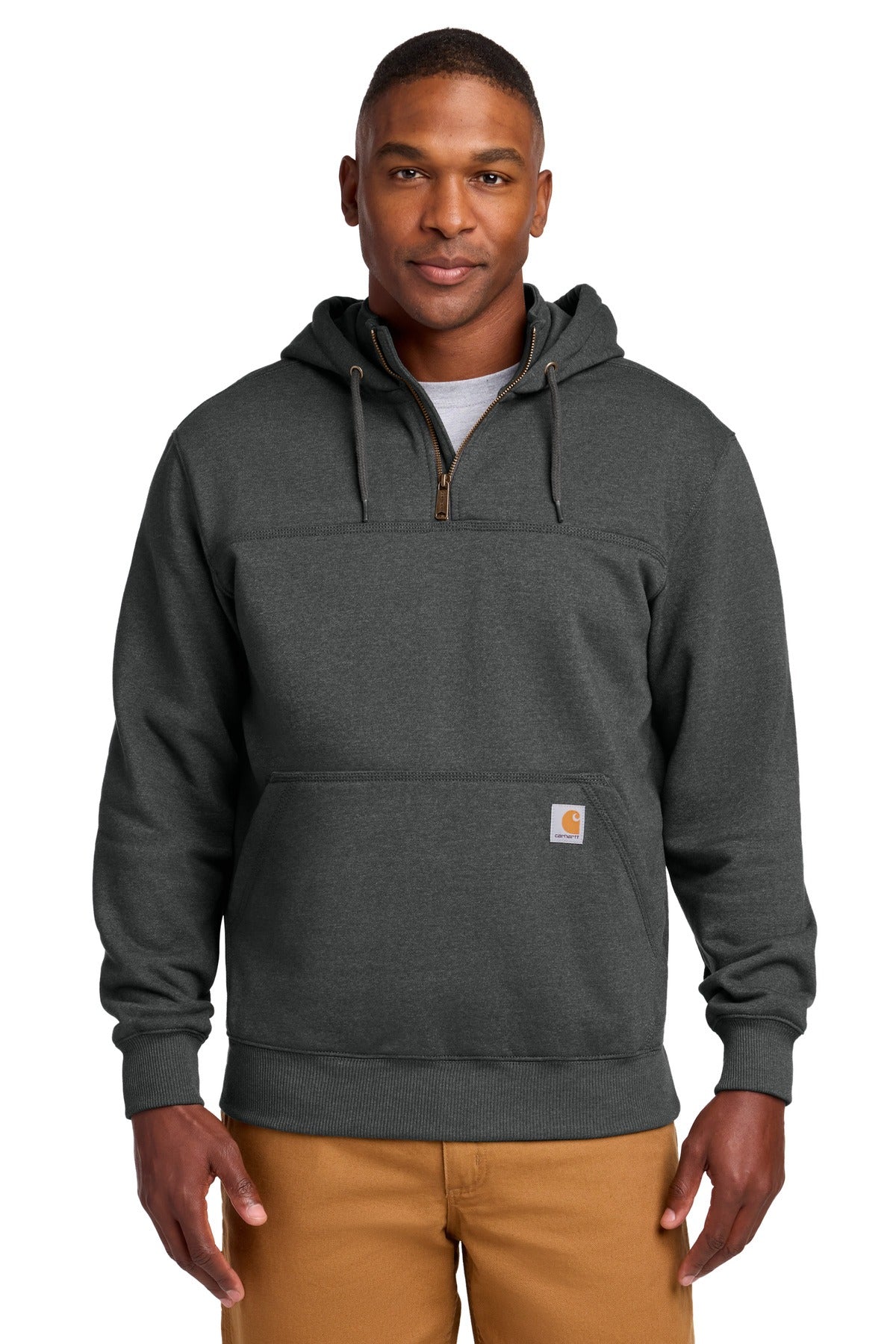 Carhartt Men's   Tall Rain Defender   Paxton Heavyweight Hooded Zip Mock Sweatshirt CTT100617