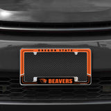 Rico Industries NCAA Oregon State Beavers Two-Tone 12" x 6" Chrome License Plate Frame-1