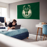 Rico Industries NBA  Milwaukee Bucks Standard 3' x 5' Banner Flag-3