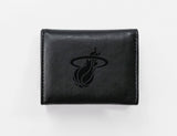 Rico Industries NBA  Miami Heat  Laser Engraved Faux Leather Trifold Wallet-1
