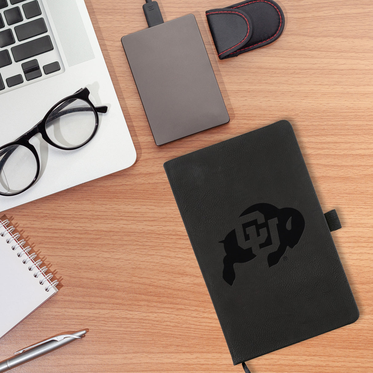 Rico Industries NCAA Colorado Buffaloes Black - Primary Laser Engraved Small Notepad-3