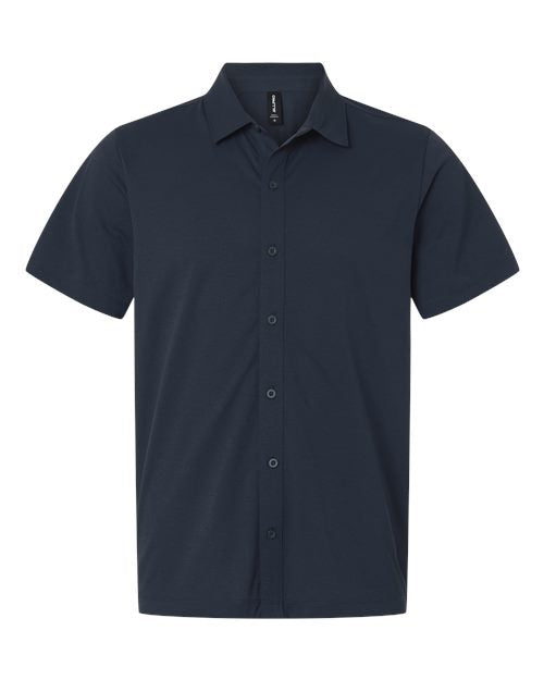 AllPro Men's Pro-Flex Sorona Button Down Short Sleeve Shirt-1