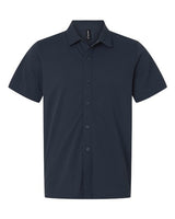 AllPro Men's Pro-Flex Sorona Button Down Short Sleeve Shirt-1