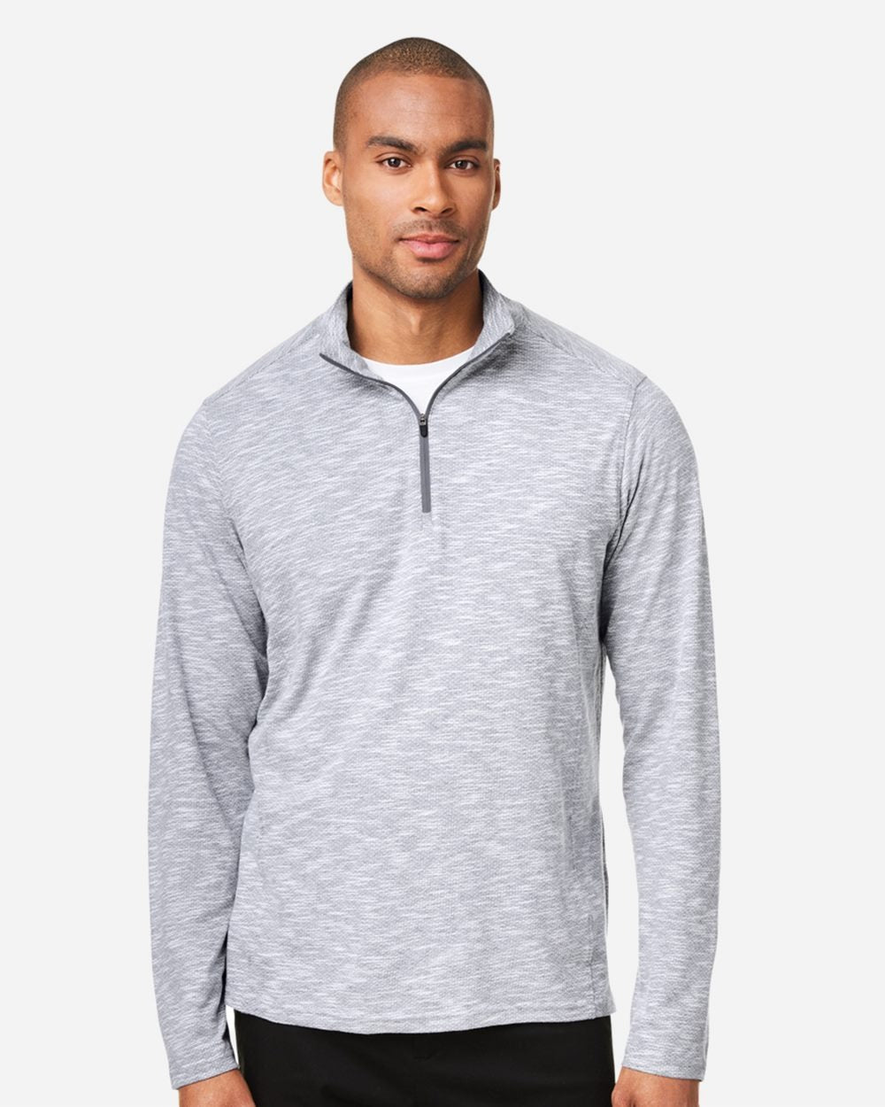 North End Men's Eclipse Jacquard Quarter-Zip Pullover