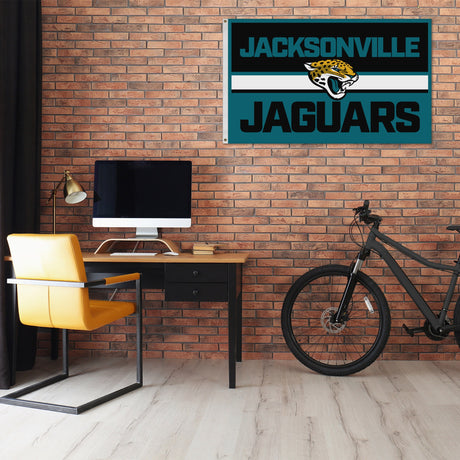 Rico Industries NFL  Jacksonville Jaguars Bold 3' x 5' Banner Flag-1