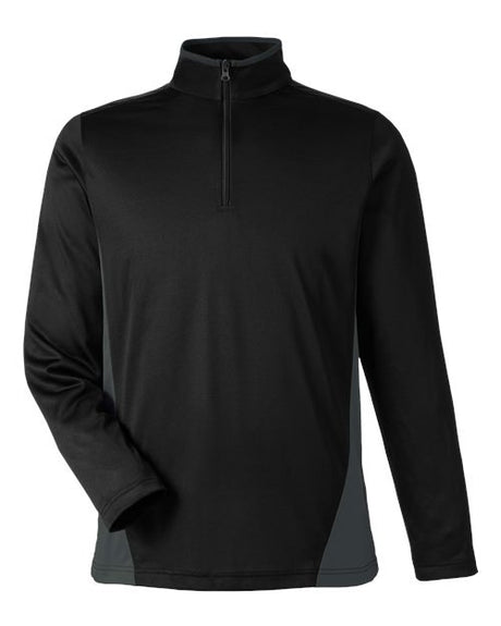Harriton Men's Flash Snag Protection Plus IL Colorblock Quarter-Zip Pullover-1