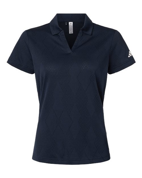 adidas Women's Textured Jacquard Polo-1