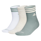 adidas Women's Cushioned 3-Stripe 4.0 3-Pack High Quarter Sock Unisex Accessories Socks