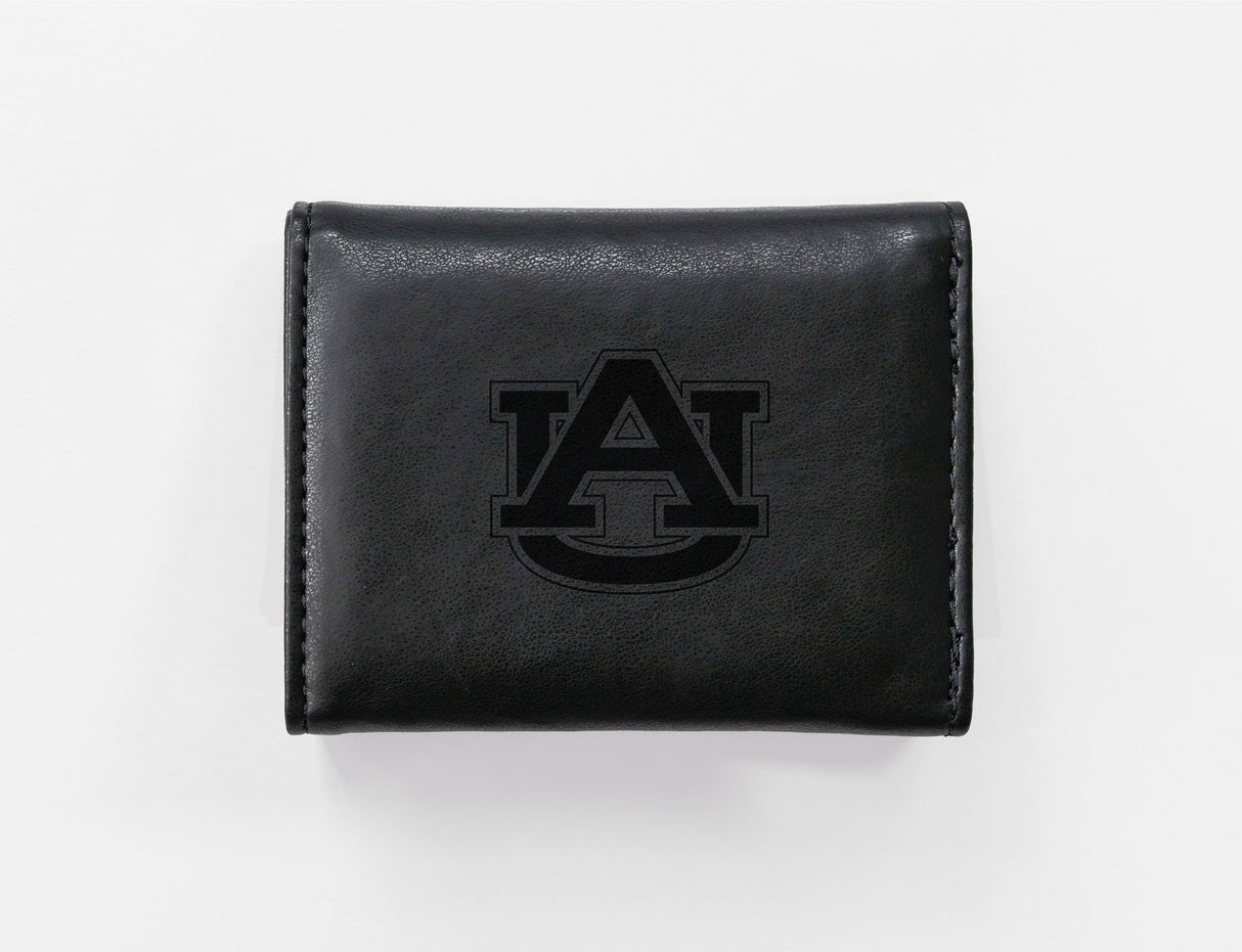 Rico Industries NCAA Auburn Tigers  Laser Engraved Faux Leather Trifold Wallet-1