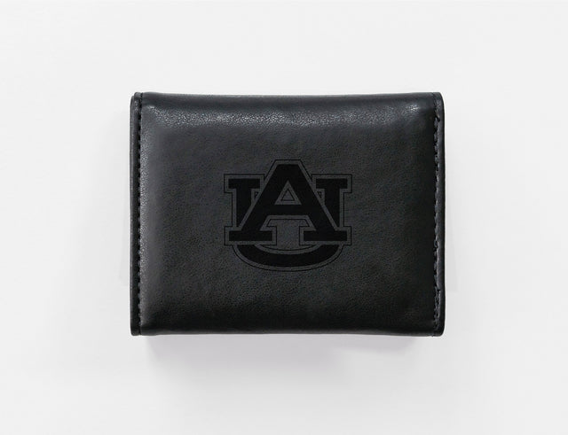 Rico Industries NCAA Auburn Tigers  Laser Engraved Faux Leather Trifold Wallet-1