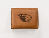 Rico Industries NCAA Oregon State Beavers  Laser Engraved Faux Leather Trifold Wallet-1