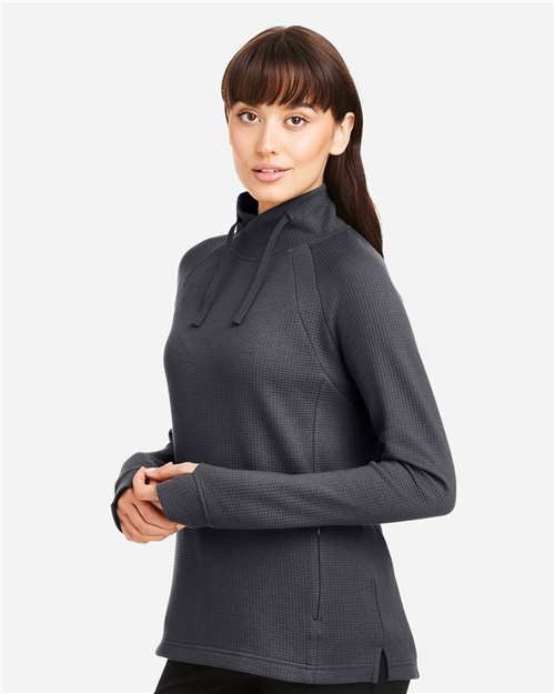 North End Women's Rhythm Waffle Cross-Neck Pullover-4