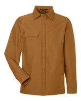 Harriton Men's Flex Twill Overshirt Jacket-1
