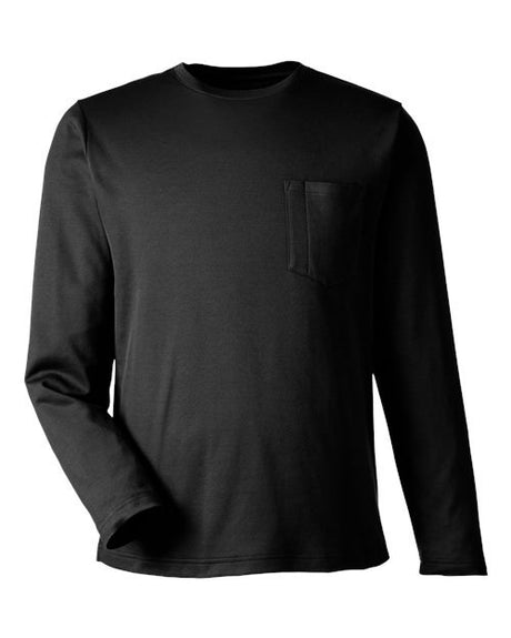 Harriton Men's Charge Snag and Soil Protect Long Sleeve T-Shirt-1