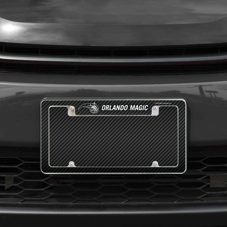 Rico Industries NBA  Orlando Magic Black 12" x 6" Chrome License Plate Frame-1