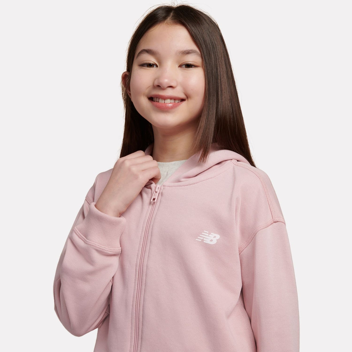 New Balance Girls' 9060 Graphic Cropped Zip Hoodie-3