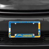 Rico Industries NFL  Los Angeles Chargers Wave 12" x 6" Chrome License Plate Frame-1