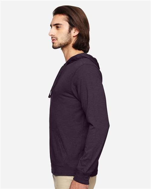 econscious Men's Eco Jersey Pullover Hooded Long Sleeve T-Shirt-2