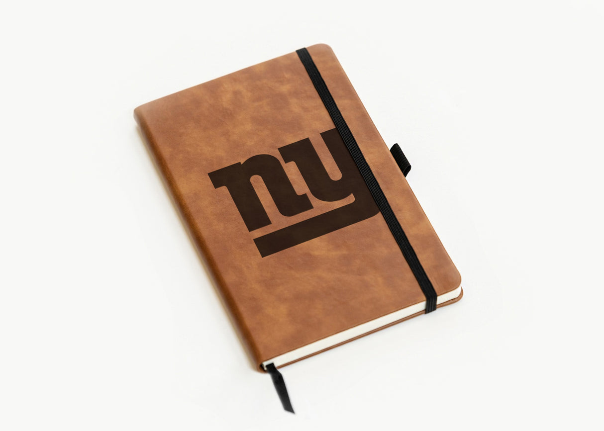 Rico Industries NFL  New York Giants Brown - Primary Laser Engraved Small Notepad-2