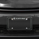 Rico Industries NBA  Atlanta Hawks Black 12" x 6" Chrome License Plate Frame-1