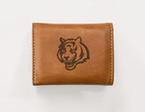 Rico Industries NFL  Cincinnati Bengals  Laser Engraved Faux Leather Trifold Wallet-1