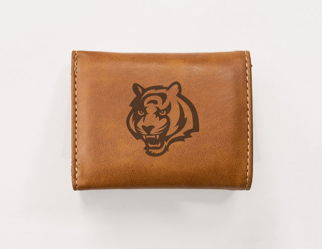 Rico Industries NFL  Cincinnati Bengals  Laser Engraved Faux Leather Trifold Wallet-1