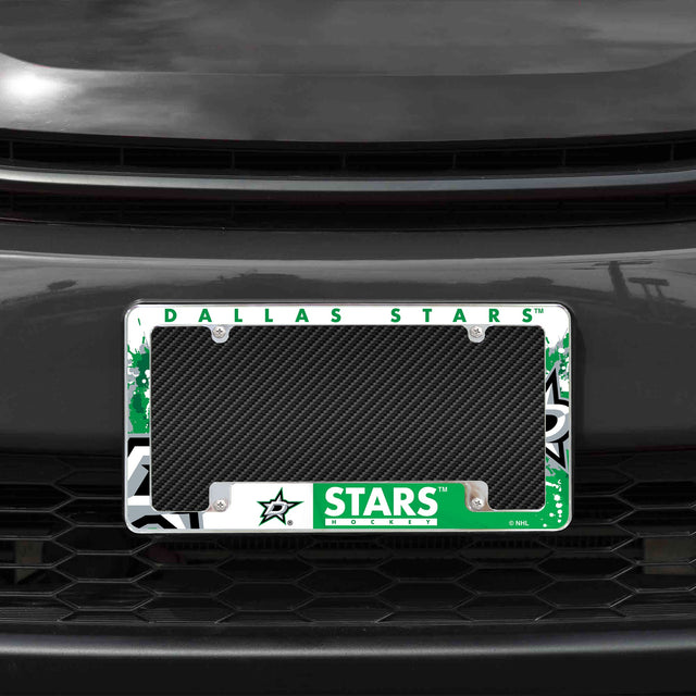 Rico Industries NHL  Dallas Stars Primary 12" x 6" Chrome License Plate Frame-1
