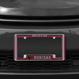 Rico Industries NCAA Montana Grizzlies Classic 12" x 6" Chrome License Plate Frame-1