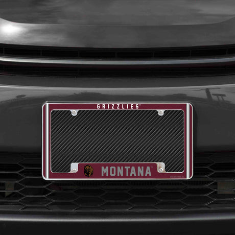 Rico Industries NCAA Montana Grizzlies Classic 12" x 6" Chrome License Plate Frame-1
