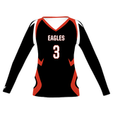 Girl's Freestyle Sublimated Turbo Long Sleeve Volleyball Jersey League Outfitters