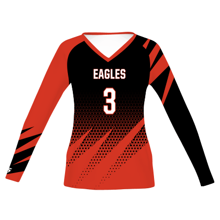 Girl's Freestyle Sublimated Turbo Long Sleeve Volleyball Jersey League Outfitters