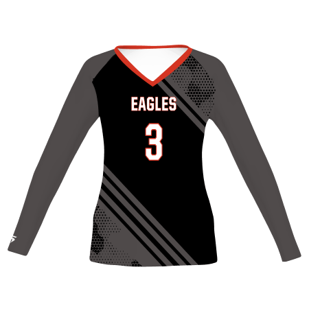 Girl's Freestyle Sublimated Turbo Long Sleeve Volleyball Jersey League Outfitters