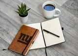 Rico Industries NFL  New York Giants Brown - Primary Laser Engraved Small Notepad-1