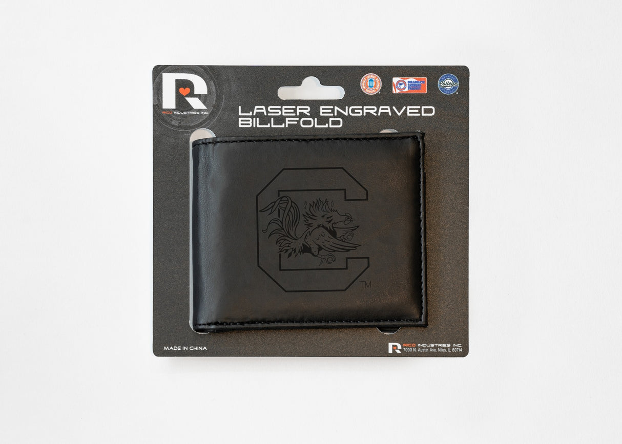 Rico Industries NCAA South Carolina Gamecocks  Laser Engraved Billfold Wallet-3