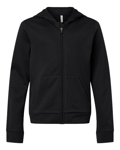 Team 365 Youth Squad Tech Fleece Hooded Full-Zip-1