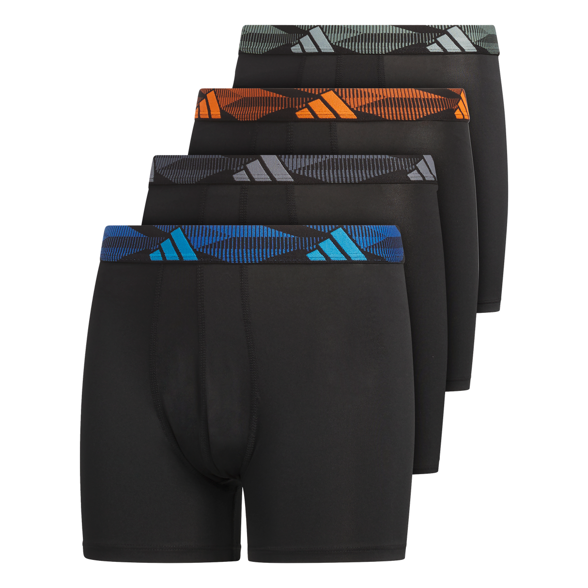adidas Youth Microfiber 4-Pack Boxer Brief Mens Apparel Underwear