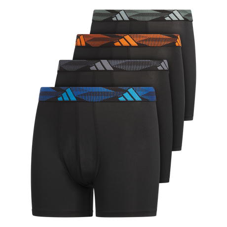 adidas Youth Microfiber 4-Pack Boxer Brief Mens Apparel Underwear