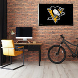 Rico Industries NHL  Pittsburgh Penguins Standard 3' x 5' Banner Flag-1