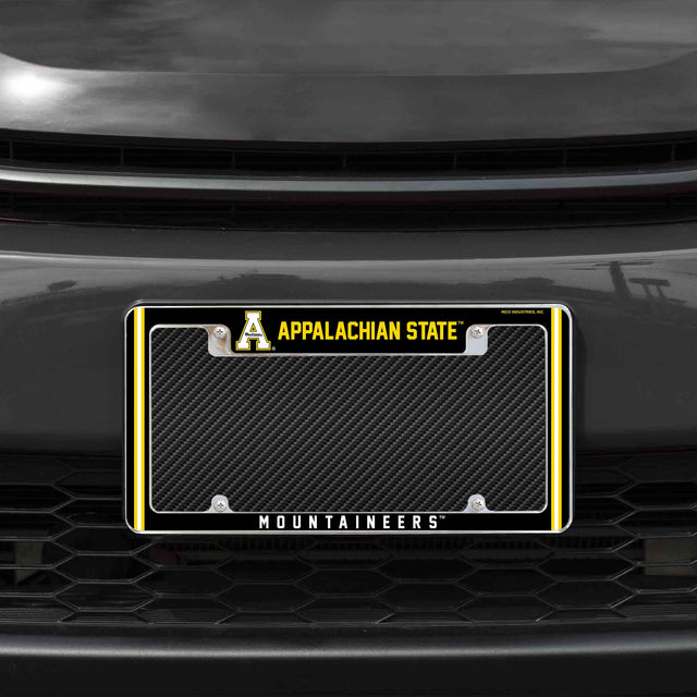 Rico Industries NCAA Appalachian State Mountaineers Classic 12" x 6" Chrome License Plate Frame-1