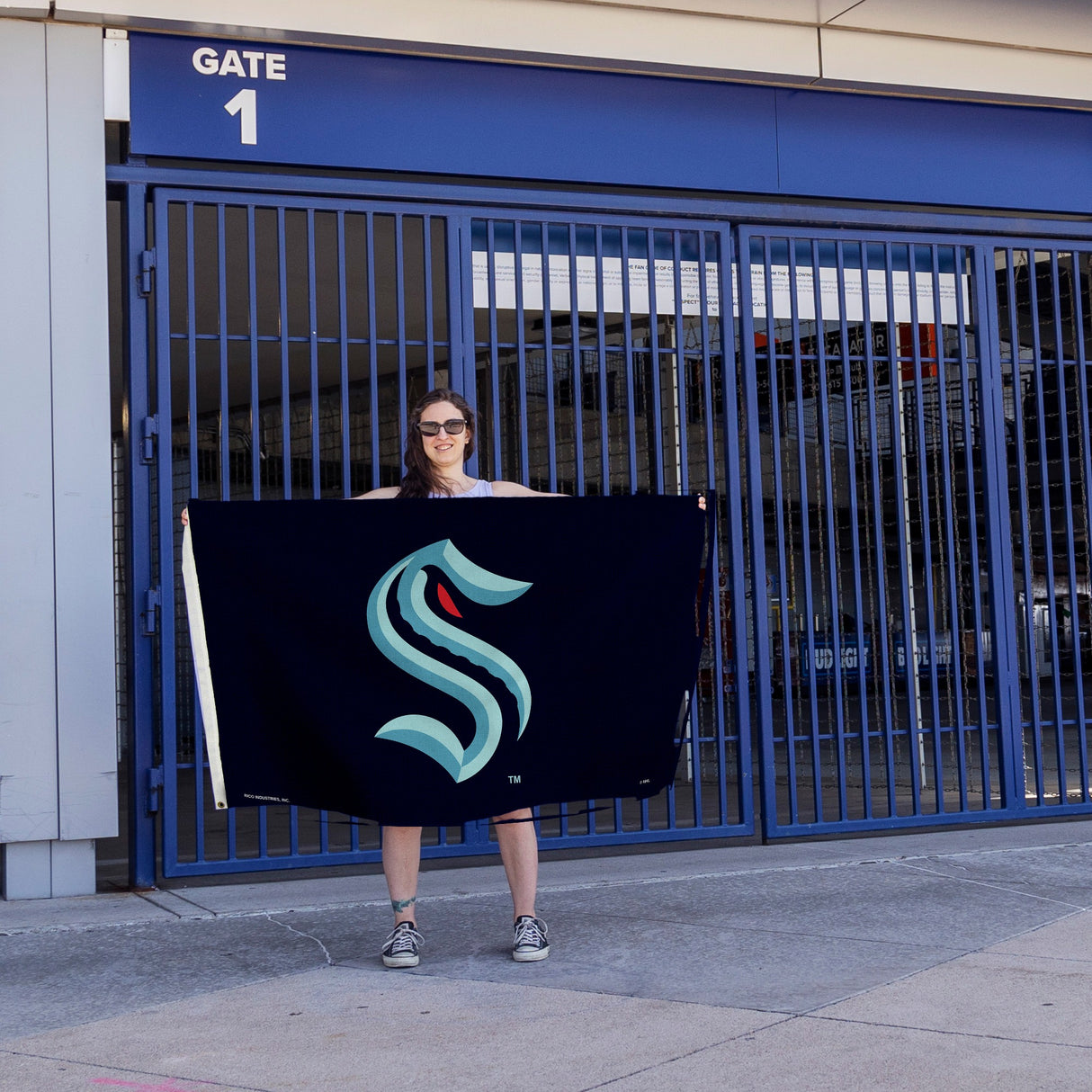 Rico Industries NHL  Seattle Kraken Standard 3' x 5' Banner Flag-4