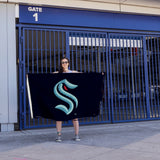 Rico Industries NHL  Seattle Kraken Standard 3' x 5' Banner Flag-4