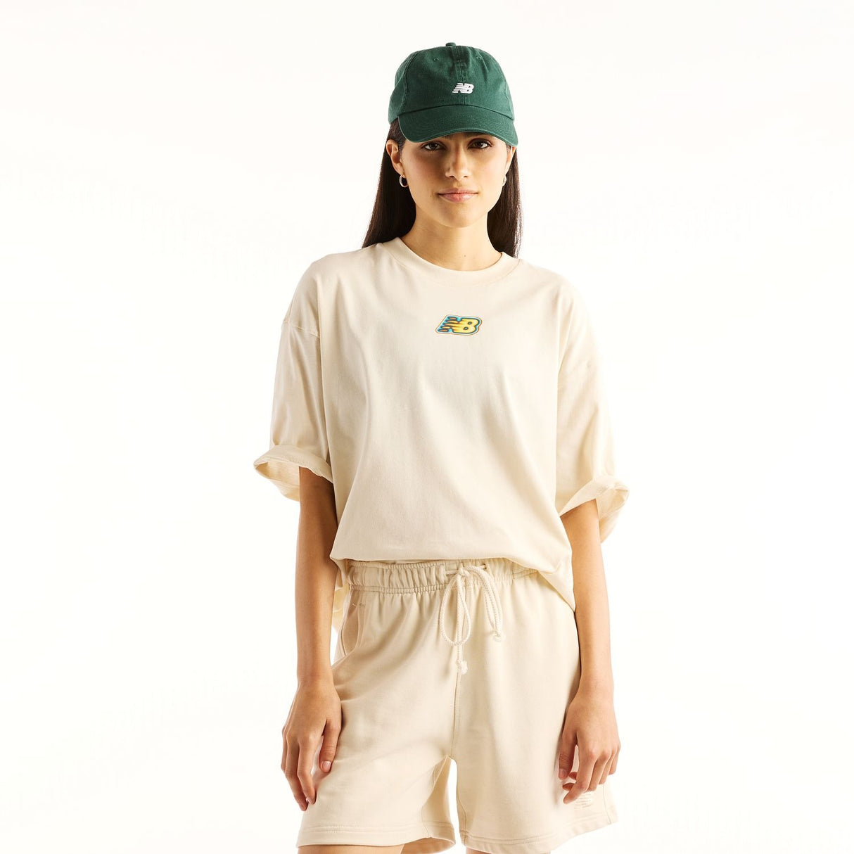 New Balance Women's Sticker Pack Oversized T-Shirt-1