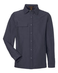 Harriton Men's Flex Twill Overshirt Jacket-1