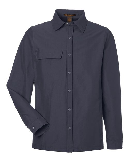 Harriton Men's Flex Twill Overshirt Jacket-1