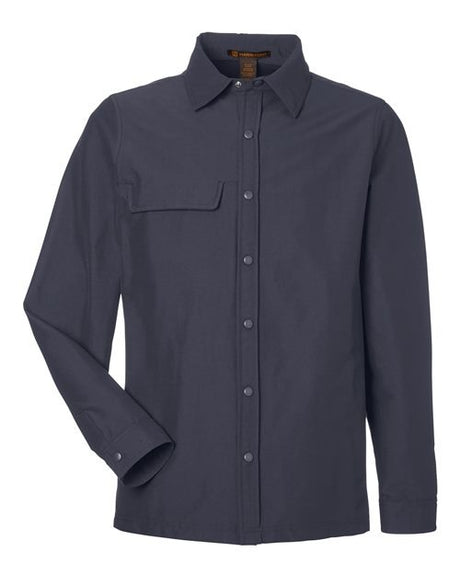 Harriton Men's Flex Twill Overshirt Jacket-1