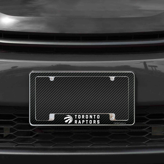 Rico Industries NBA  Toronto Raptors Black 12" x 6" Chrome License Plate Frame-1