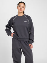 hummel Women's Keeper Boxy Piping Crewneck-5