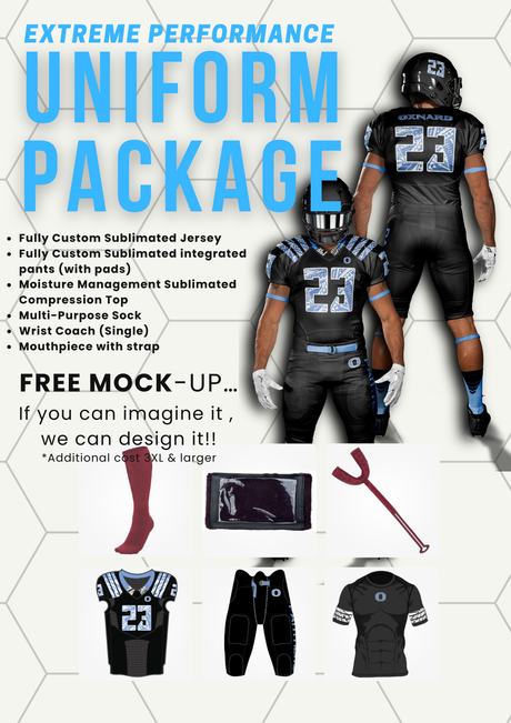 Custom Football Extreme Performance Uniform Package Team Football Uniform Package